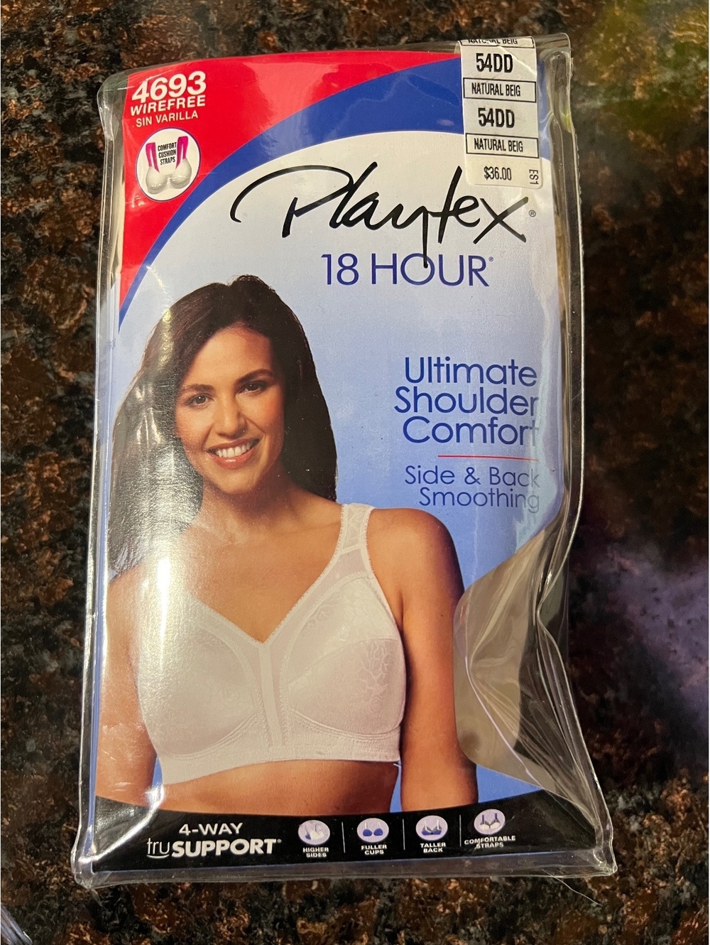 Playtex 54DD Beige Bra New in Package